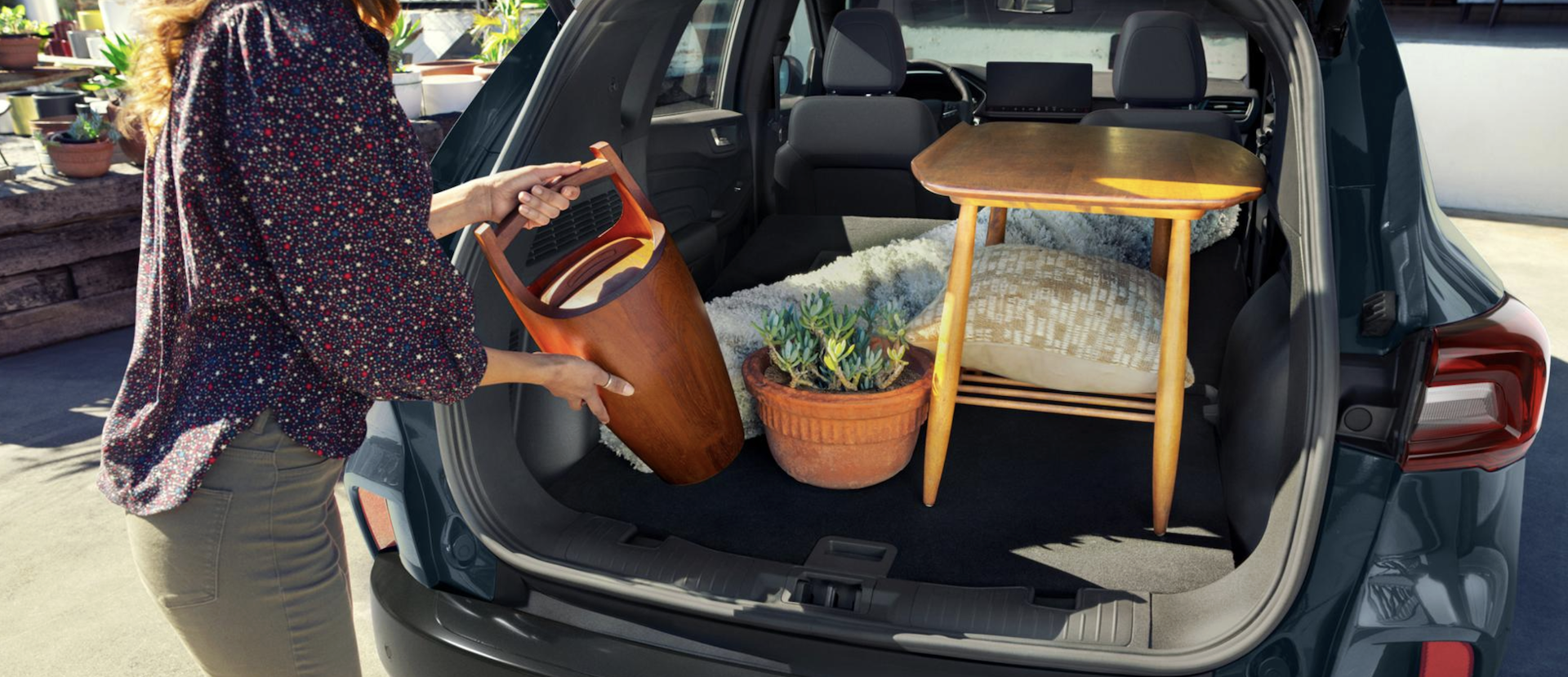 Back hatch of new gray 2026 Ford Escape for sale near Comfort