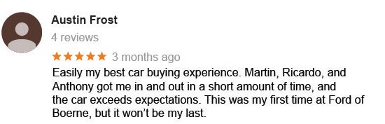 Ford of Boerne Review