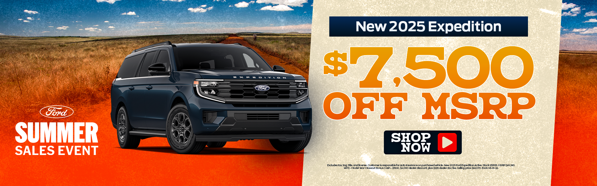 New 2025 Expedition Offer at Ford of Borne 