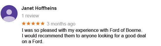 Ford of Boerne Review